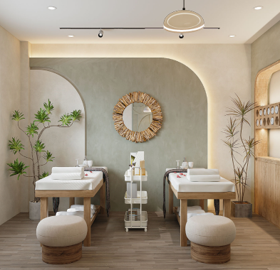 Cozy spa interior design