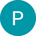 Letter P on teal circle background
